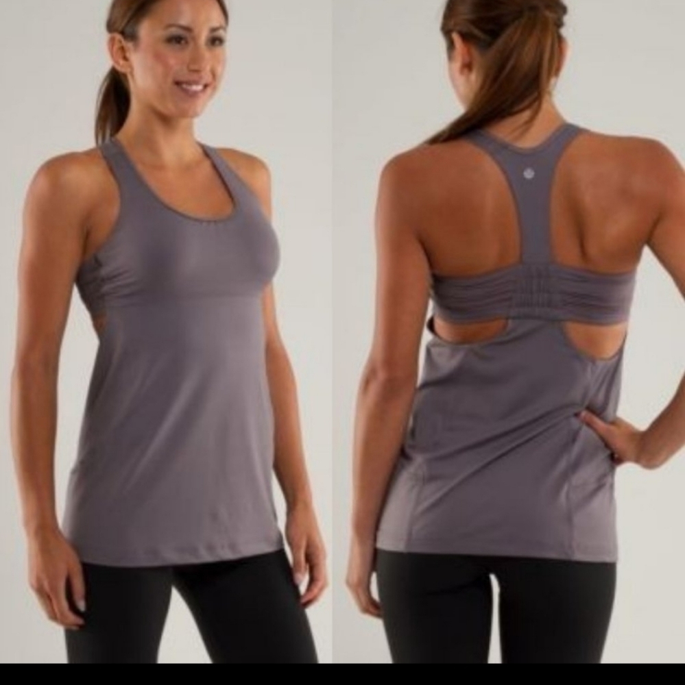 Lululemon Turbo tank grey/mauve Luxtreme